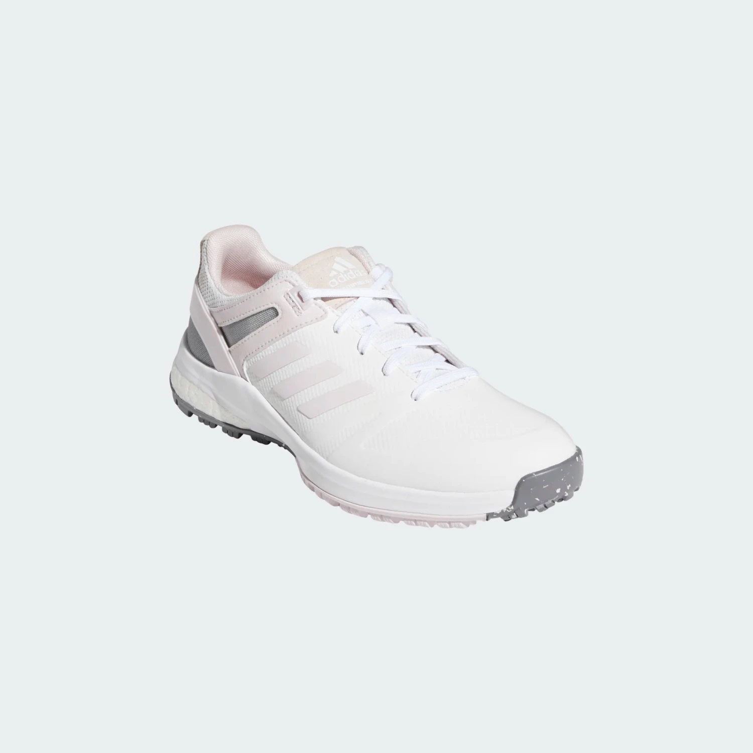 Adidas EQT Spikelss Ladies Golf Shoes - Cloud White / Almost Pink / Grey Three 5 Adidas EQT Spikelss Ladies Golf Shoes - Cloud White / Almost Pink / Grey Three - Image 3