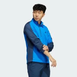 Adidas Gents Colour Block Quarter Zip BLURUS/CRENAV - SS22 9 Adidas Gents Colour Block Quarter Zip BLURUS/CRENAV - SS22 -Golf Supply Store 12b0b02676234dea930fadeb00474ada f540