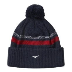 Mizuno Breath Thermo Pom Pom Beanies Deep Navy