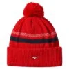 Mizuno Breath Thermo Pom Pom Beanies Red 1 Mizuno Breath Thermo Pom Pom Beanies Red -Golf Supply Store 183788335 max
