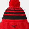 MIZUNO BREATH THERMO POM POM BEANIE RED -Golf Supply Store 202209S52GW2502 63 Red