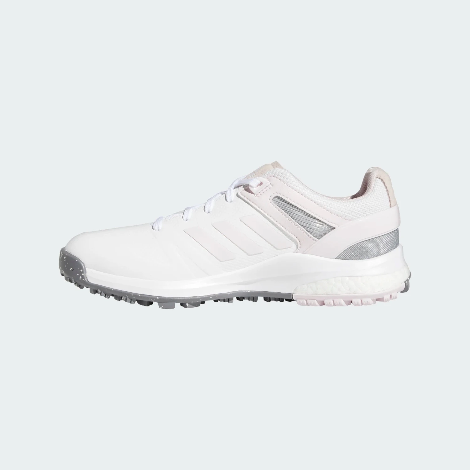 Adidas EQT Spikelss Ladies Golf Shoes - Cloud White / Almost Pink / Grey Three 4 Adidas EQT Spikelss Ladies Golf Shoes - Cloud White / Almost Pink / Grey Three - Image 2