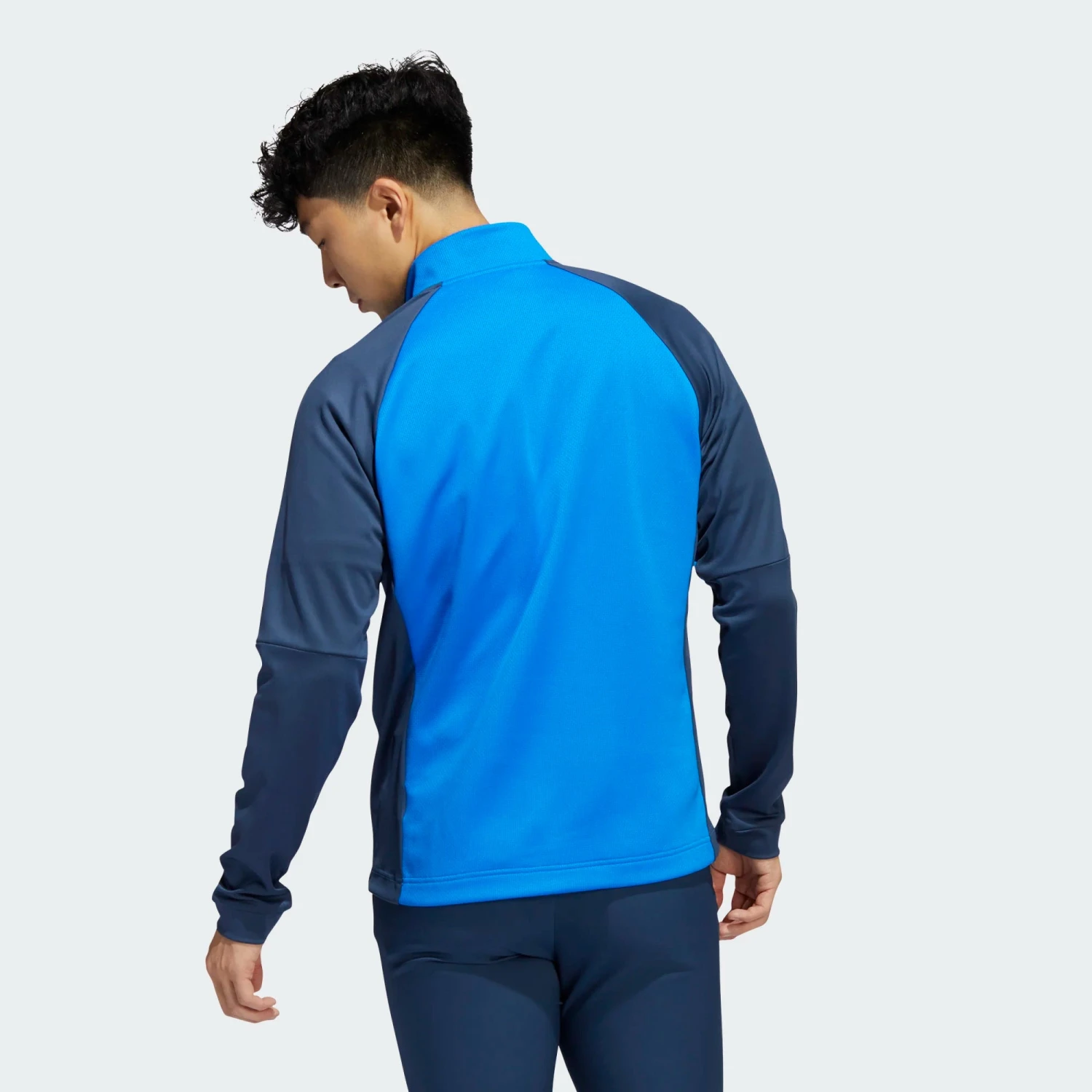 Adidas Gents Colour Block Quarter Zip BLURUS/CRENAV - SS22 6 Adidas Gents Colour Block Quarter Zip BLURUS/CRENAV - SS22 - Image 4