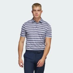 Adidas Golf 2-Colour Stripe Shirt Collegiate Navy/White