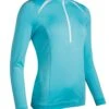 Sunderland Ladies Arosa 1/4 Zip Thermal Aqua /White -Golf Supply Store 890x1200 fitbox arosa aquawhite4