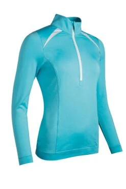 Sunderland Ladies Arosa 1/4 Zip Thermal Aqua /White