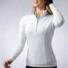 Glenmuir Ladies Zip Neck Shaped Panel Performance Golf Mid Layer CARINA -Golf Supply Store 890x1200 fitbox carina model white cropped