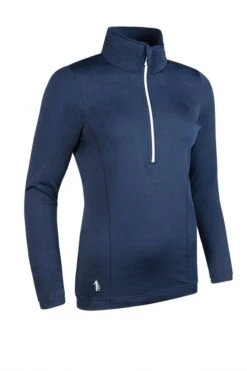Glenmuir Ladies Zip Neck Shaped Panel Performance Golf Midlayer CARINA