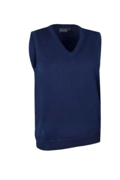 Glenmuir Ladies V Neck Cotton Golf Slipover Navy ASTRID