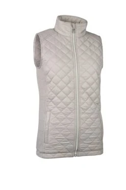 Glenmuir Ladies Zip Front Diamond Quilted Performance Golf Gilet Stardust SABINE