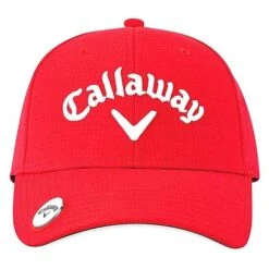 CALLAWAY STITCH MAGNET BALL MARKER CAP- RED -Golf Supply Store CA22H0309005 2 L