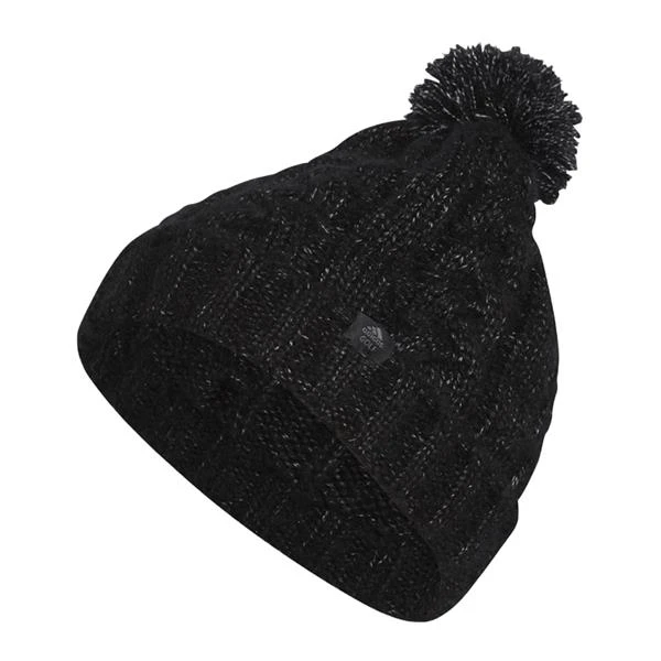 Adidas Ladies Pom Beanie Power Black 3 Adidas Ladies Pom Beanie Power Black