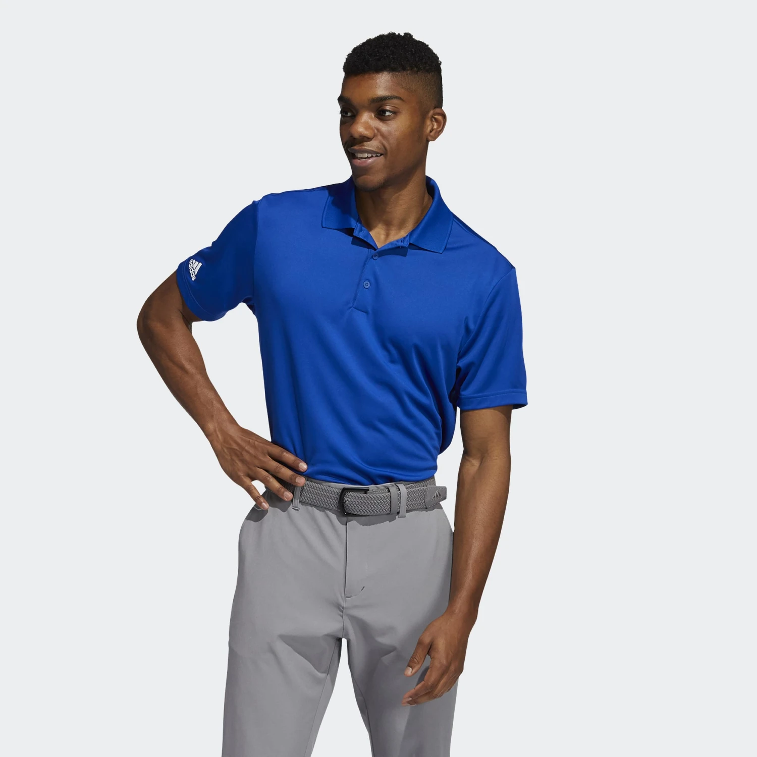 Adidas Gents Performance Polo Shirt CROYAL 4 Adidas Gents Performance Polo Shirt CROYAL - Image 2
