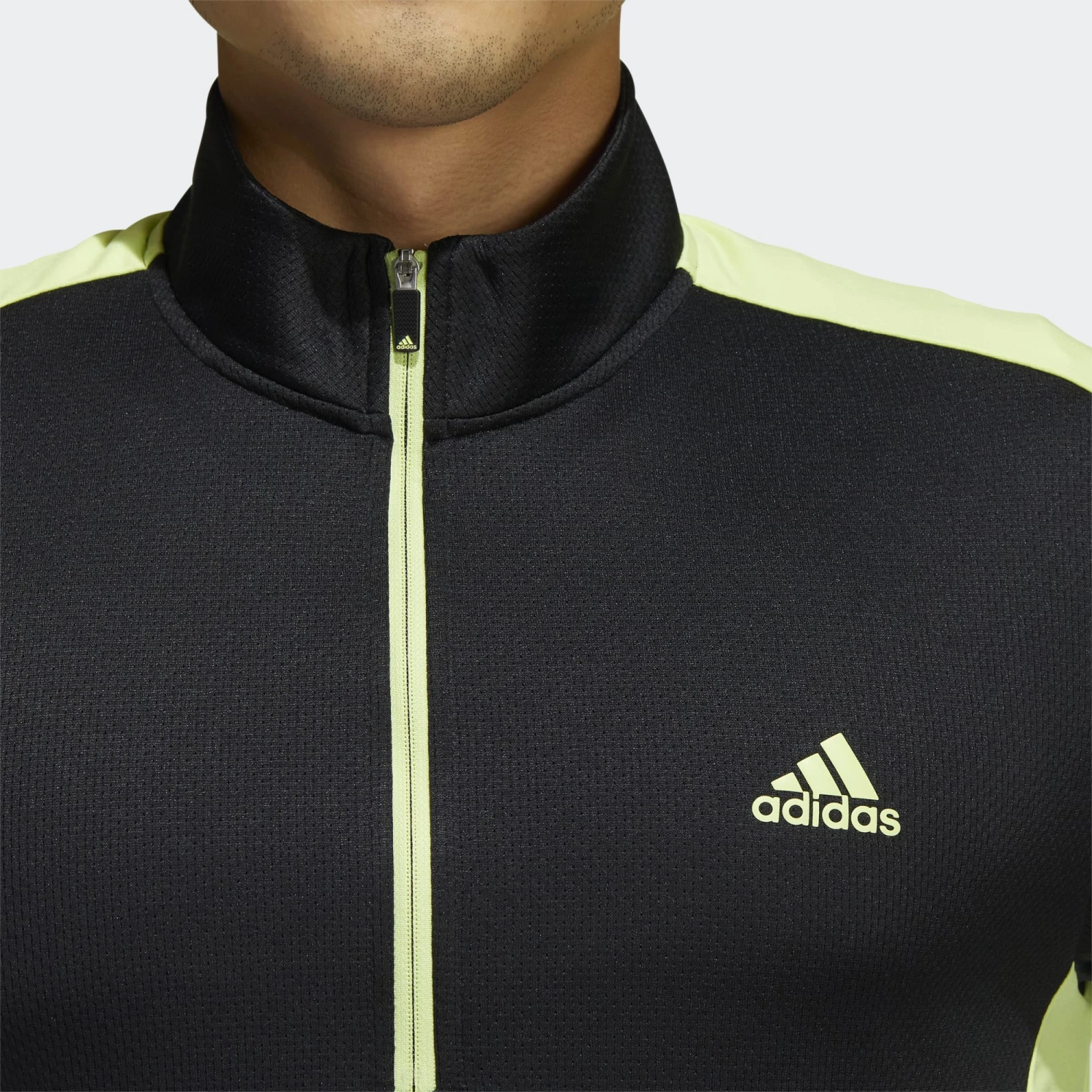 Adidas Gents Colour Block Quarter Zip BLACK/PULLIM - SS22 6 Adidas Gents Colour Block Quarter Zip BLACK/PULLIM - SS22 - Image 4