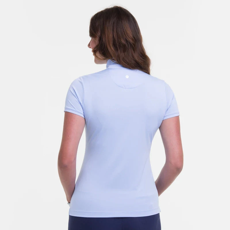 EPNY Ladies SHORT SLEEVE CONVERTIBLE ZIP MOCK POLO 5 EPNY Ladies SHORT SLEEVE CONVERTIBLE ZIP MOCK POLO - Image 3