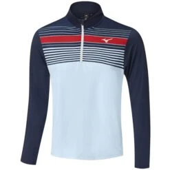 Mizuno Gents Breeze Elite ST 1/4 Zip Top Navy Blue