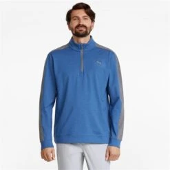 Puma Gents Cloudspun T7 1/4 Zip Top Blue - Grey 8 Puma Gents Cloudspun T7 1/4 Zip Top Blue - Grey -Golf Supply Store P 532413PUMAGENTSCLOUDSPUNT7ZIPTOPBLUEGREY 4 L