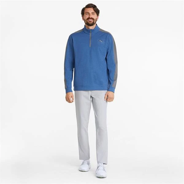 Puma Gents Cloudspun T7 1/4 Zip Top Blue - Grey 6 Puma Gents Cloudspun T7 1/4 Zip Top Blue - Grey - Image 4