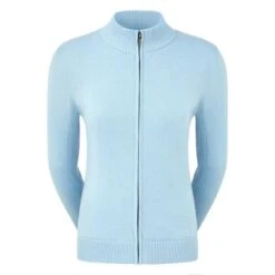 FootJoy Ladies Full Zip Lined Pullover Sky Blue