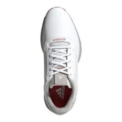 Adidas Gents S2G Spike Less Leather Shoes White - Grey - Red -Golf Supply Store P FX4333ADIDASSHOESWHITEGREYREDGENTS 3 L