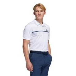 Adidas Gents Primegreen Print Polo Shirt White 8 Adidas Gents Primegreen Print Polo Shirt White -Golf Supply Store P H36255ADIDASSHIRTWHITEGENTS 4 L