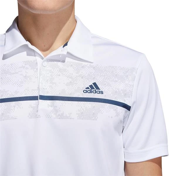 Adidas Gents Primegreen Print Polo Shirt White 6 Adidas Gents Primegreen Print Polo Shirt White - Image 4
