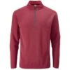 PING RAMSEY 1/2 ZIP FLEECE TOP Red Marl