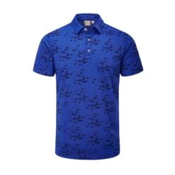 Ping Rae Golf Polo Shirt Blue Surf