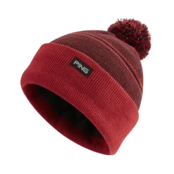 PING MEN'S HEWITT BOBBLE KNIT HAT Black/Red