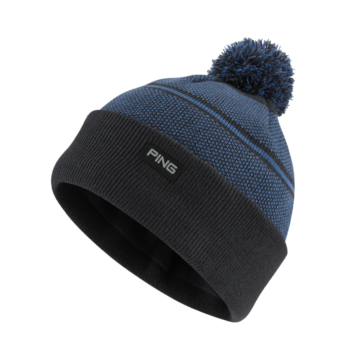 PING MEN'S HEWITT BOBBLE KNIT HAT Navy/Delph Blue 3 PING MEN'S HEWITT BOBBLE KNIT HAT Navy/Delph Blue