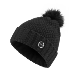 Ping Ladies Rosario Textured Knit Bobble Hat Black