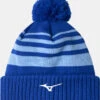 MIZUNO BREATH THERMO POM POM BEANIE BLUE -Golf Supply Store S52GW2502 23 Blue 1