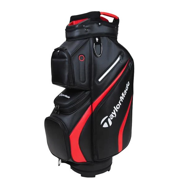 TaylorMade Deluxe Cart Bag Black Red 3 TaylorMade Deluxe Cart Bag Black Red