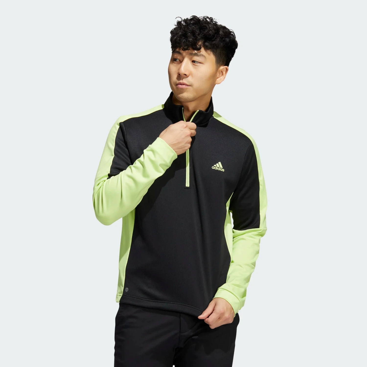 Adidas Gents Colour Block Quarter Zip BLACK/PULLIM - SS22 4 Adidas Gents Colour Block Quarter Zip BLACK/PULLIM - SS22 - Image 2