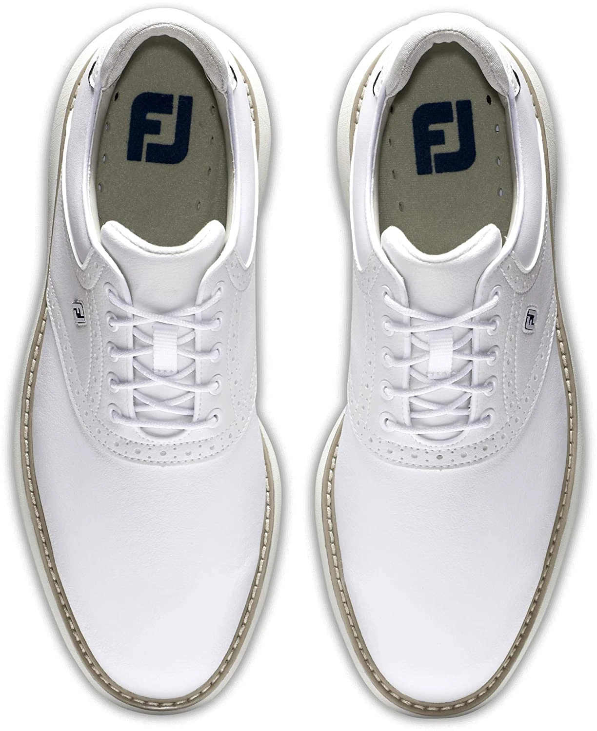 Footjoy Traditions Men's Golf Shoes - White 4 Footjoy Traditions Men's Golf Shoes - White - Image 2
