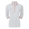 Footjoy Ladies 3/4 Sleeve Pique Print Golf Polo Shirt - White/Pink 1 Footjoy Ladies 3/4 Sleeve Pique Print Golf Polo Shirt - White/Pink -Golf Supply Store fj quartSleeve ladies print polo white pink 1 1024x1024 25c11c89 8852 40dc af35 78ca9812ed37