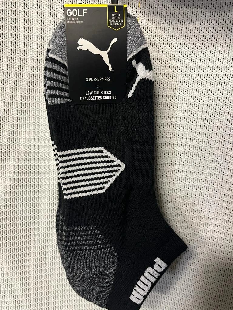 PUMA Golf Low Cut Socks 3 Pair Pack- Black 3 PUMA Golf Low Cut Socks 3 Pair Pack- Black