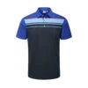 Ping Gents Sinclair Polo Shirt Blue Surf -Golf Supply Store p03521 sinclair blue surf multi front