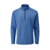 PING RAMSEY 1/2 ZIP FLEECE TOP Snorkel Blue Marl -Golf Supply Store ramsey p03356 snorkel blue marl front 1000x1000 2