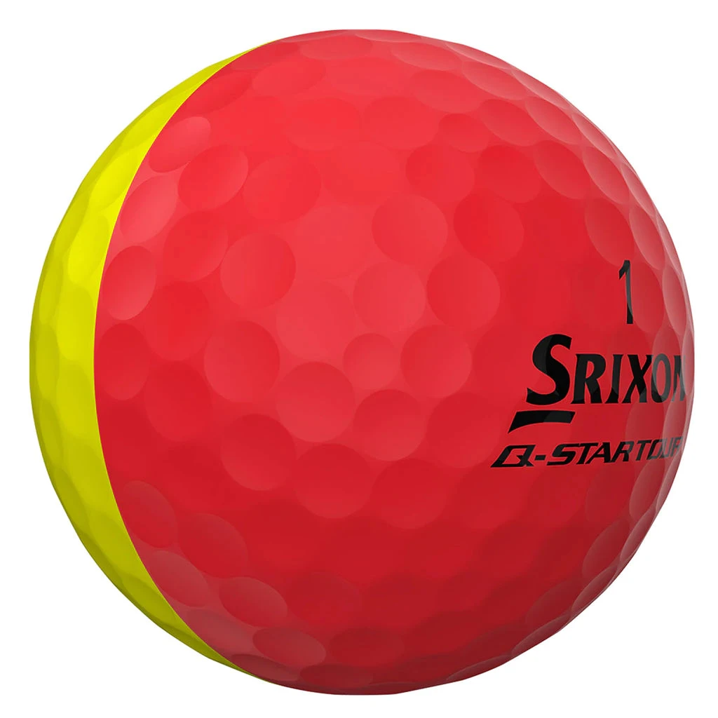 Srixon Q Star Divide Golf Balls - Yellow/Red 4 Srixon Q Star Divide Golf Balls - Yellow/Red - Image 2